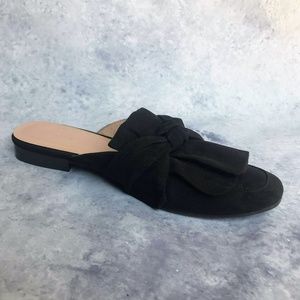 ✨ Attention Black Suede Knotted Mules, size 10